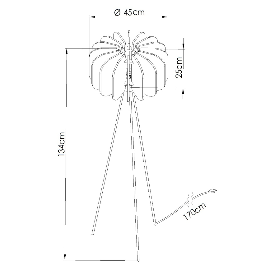 Stehleuchte MULA 1xE27/15W/230V blau