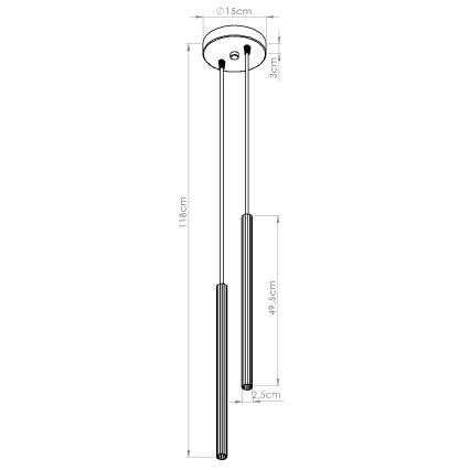 Hängeleuchte an Kabel ARCHE 2xG9/8W/230V weiß