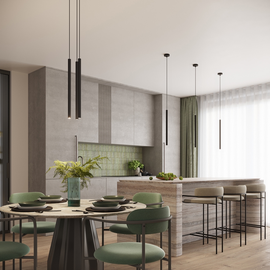 Pendelleuchte ARCHE 2xG9/8W/230V schwarz