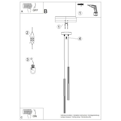 Pendelleuchte ARCHE 2xG9/8W/230V schwarz