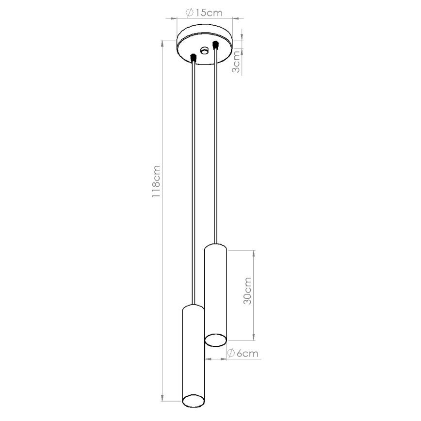 Pendelleuchte an Kabel LAGOS 2xGU10/10W/230V weiß