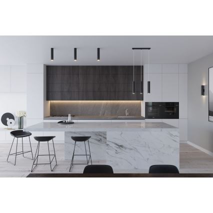 Hängeleuchte mit Seilaufhängung LAGOS 2xGU10/10W/230V schwarz