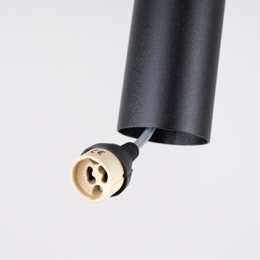 Hängeleuchte mit Seilaufhängung LAGOS 2xGU10/10W/230V schwarz