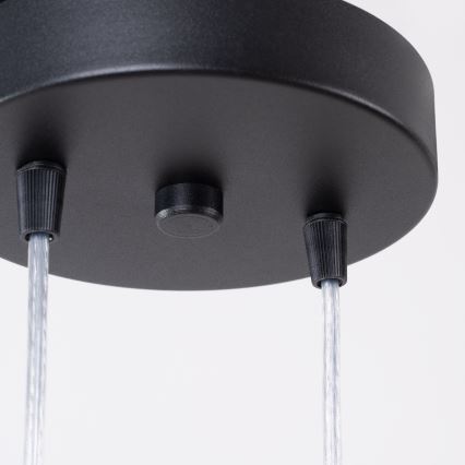 Hängeleuchte mit Seilaufhängung LAGOS 2xGU10/10W/230V schwarz