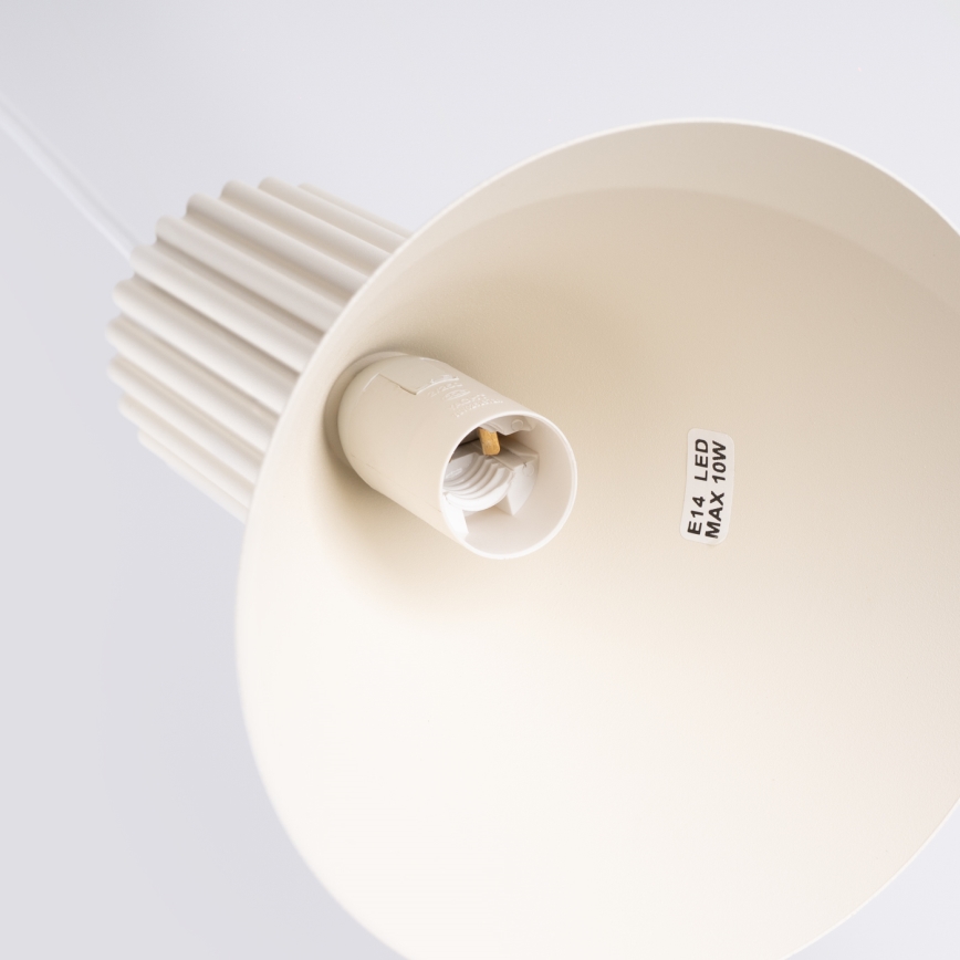 Pendelleuchte ESTRIA an Kabel 1xE14/10W/230V, Durchmesser 14 cm, cremefarben