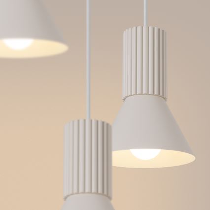 Pendelleuchte an Kabel ESTRIA 3xE14/10W/230V Ø 30 cm cremefarben