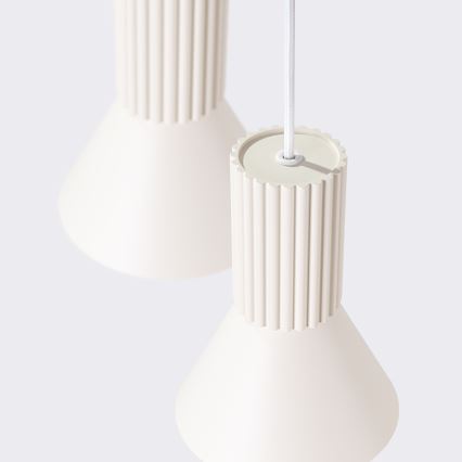 Pendelleuchte an Kabel ESTRIA 3xE14/10W/230V Ø 30 cm cremefarben