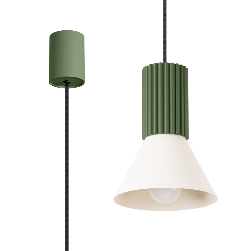 Pendelleuchte an Kabel ESTRIA 1xE14/10W/230V Ø 14 cm grün
