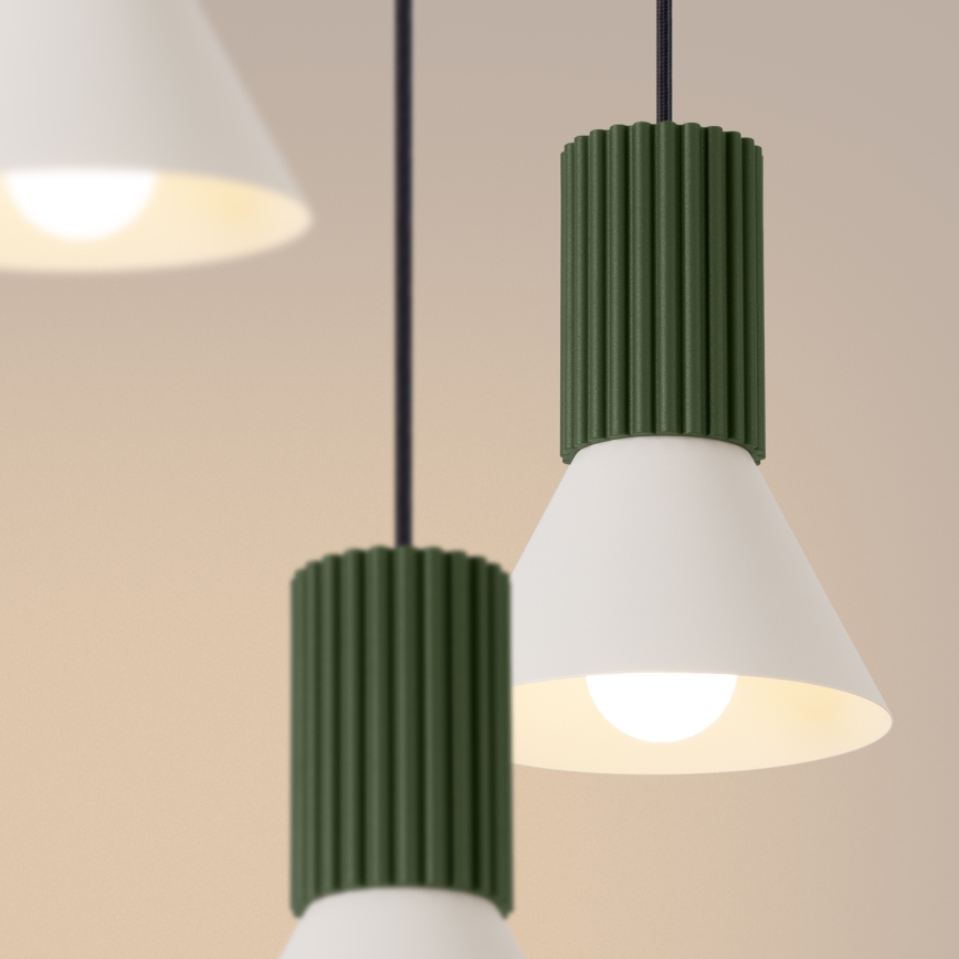 Pendelleuchte an Kabel ESTRIA 3xE14/10W/230V Ø 30 cm grün
