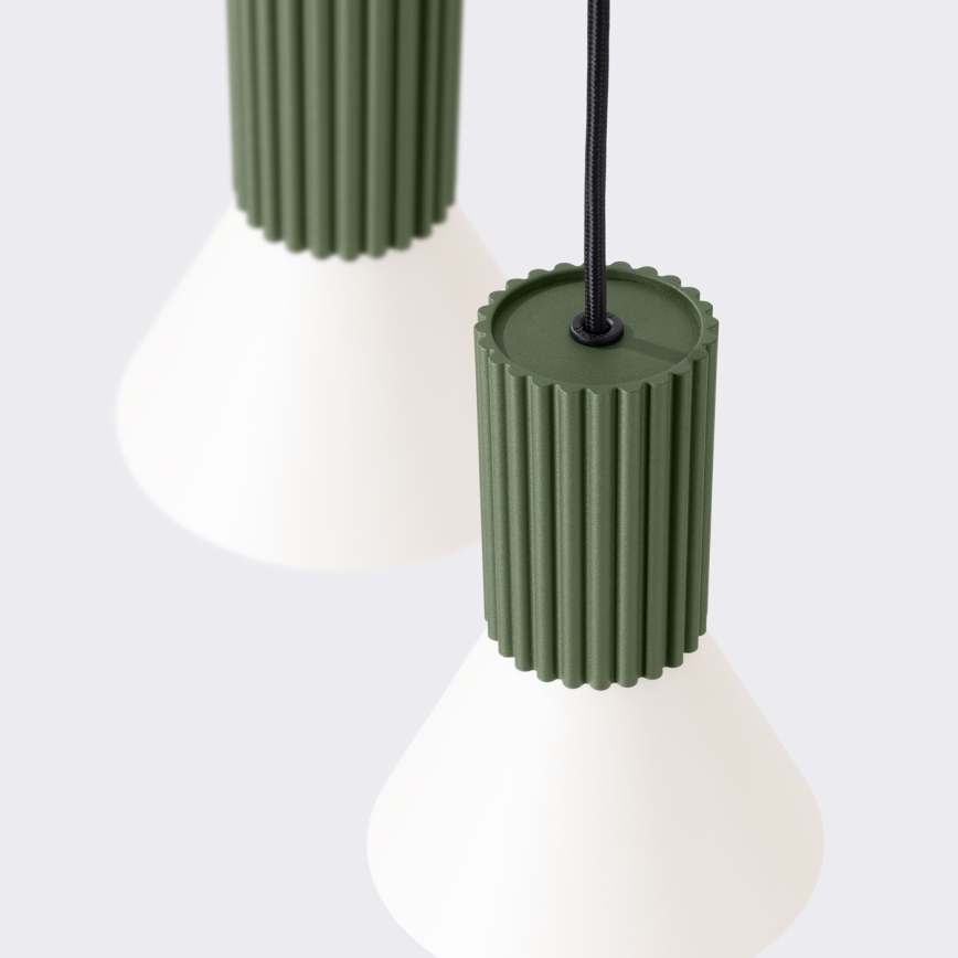 Pendelleuchte an Kabel ESTRIA 3xE14/10W/230V Ø 30 cm grün