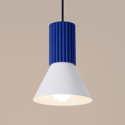 Hängeleuchte an Kabel ESTRIA 1xE14/10W/230V Ø 14 cm blau
