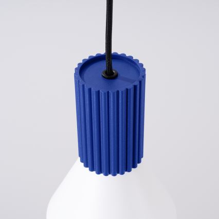 Hängeleuchte an Kabel ESTRIA 1xE14/10W/230V Ø 14 cm blau