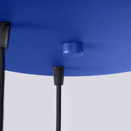 Pendelleuchte an Kabel ESTRIA 3xE14/10W/230V Ø 30 cm blau