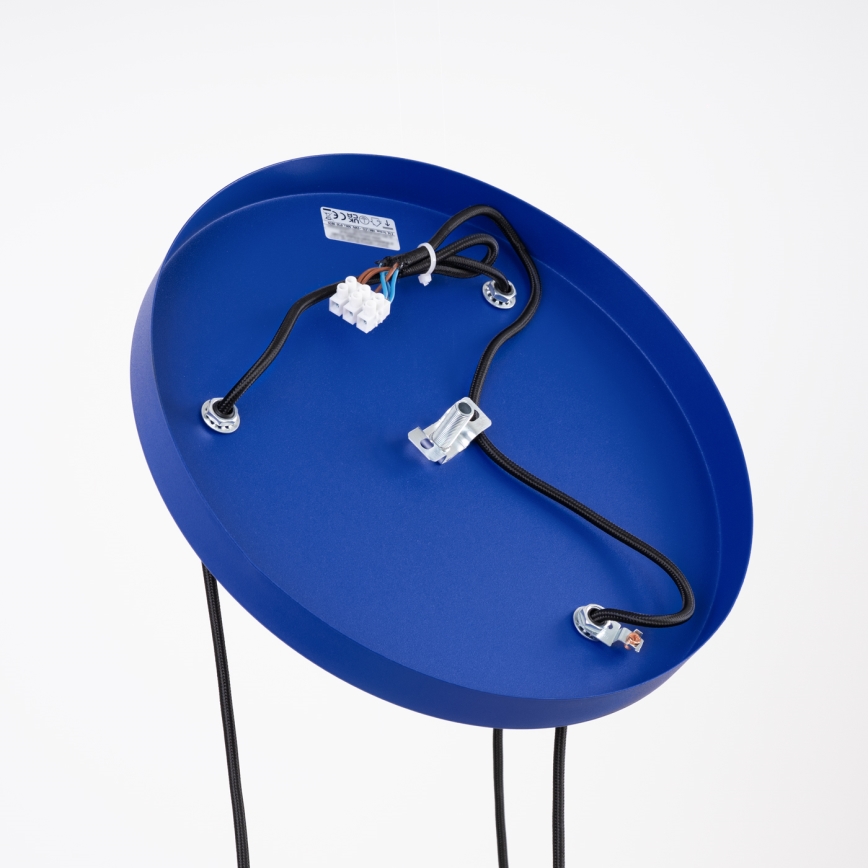 Pendelleuchte an Kabel ESTRIA 3xE14/10W/230V Ø 30 cm blau