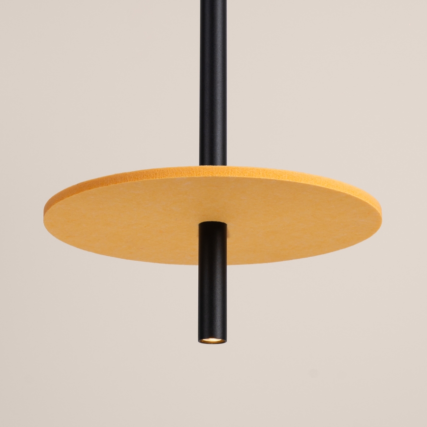 Pendelleuchte FELTRO mit Kabelaufhängung, 1xG9/8W/230V, schwarz/gelb