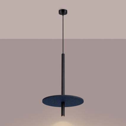 Kabelpendelleuchte FELTRO 1xG9/8W/230V schwarz/blau