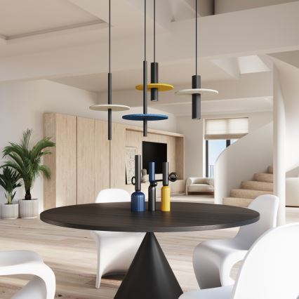 Kabelpendelleuchte FELTRO 1xG9/8W/230V schwarz/blau