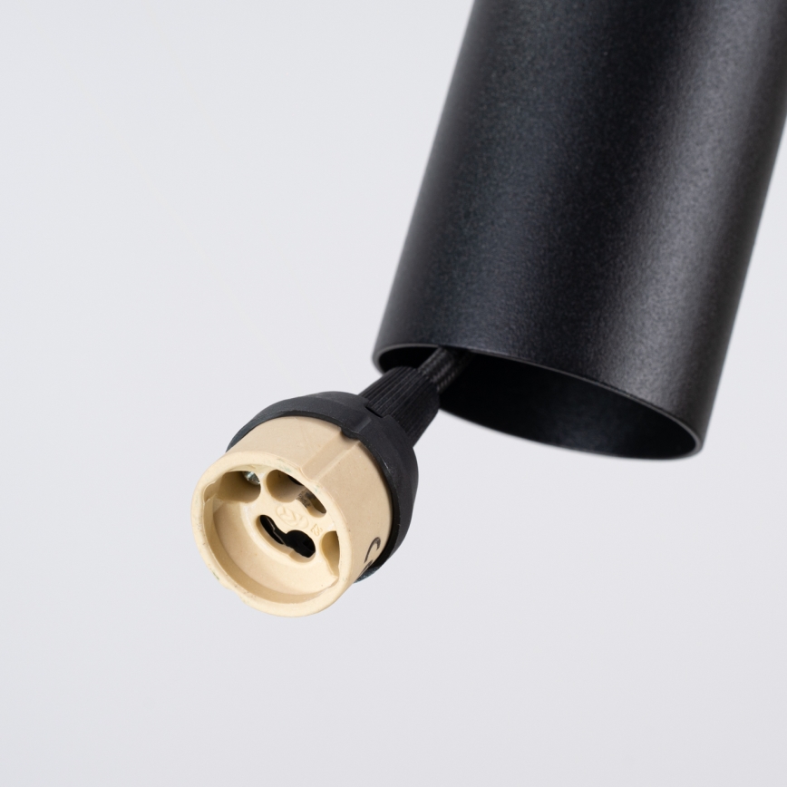 Pendelleuchte PELTA an Kabel 1xGU10/10W/230V schwarz/cremefarben