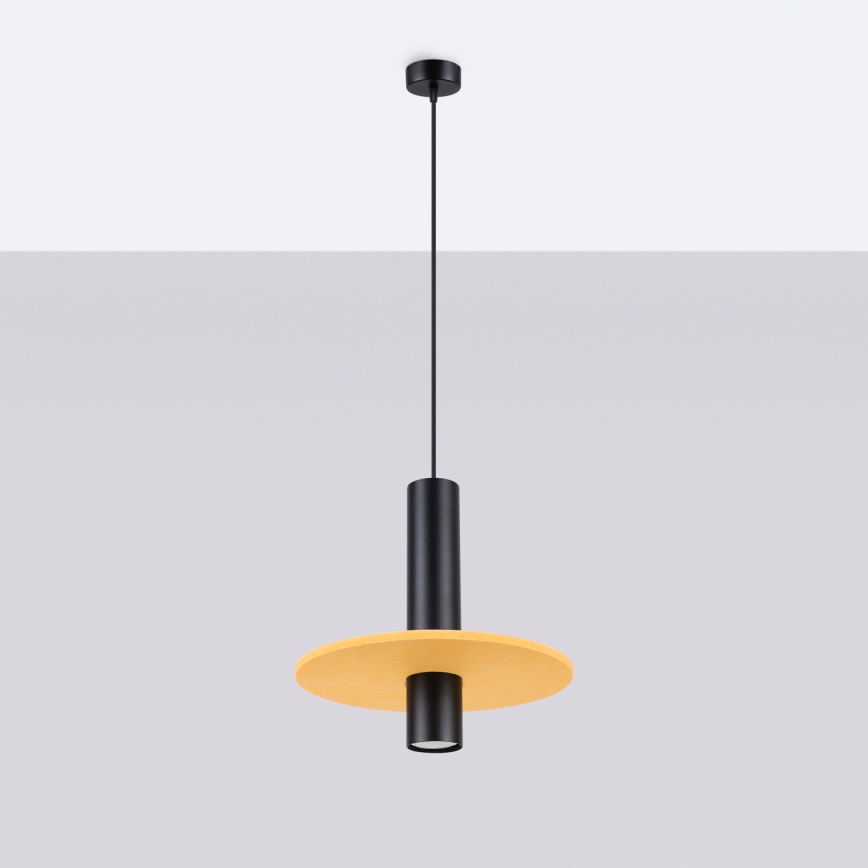 Hängeleuchte PELTA mit Kabelaufhängung 1xGU10/10W/230V, schwarz/gelb