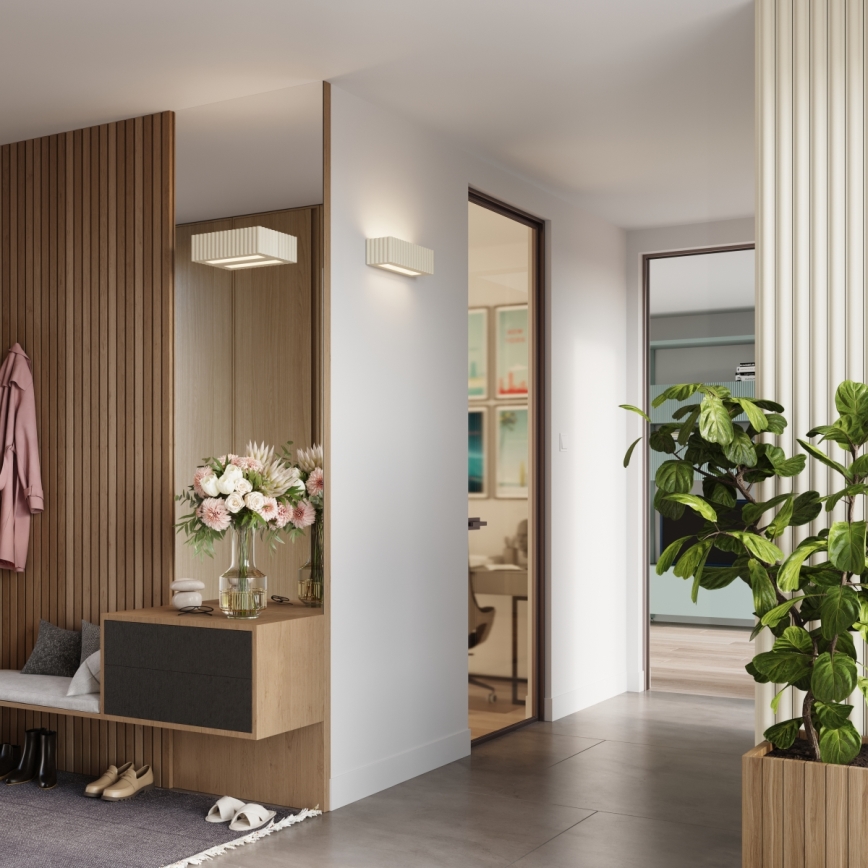 Wandleuchte RIGATA 1xE27/15W/230V Keramik/cremefarben