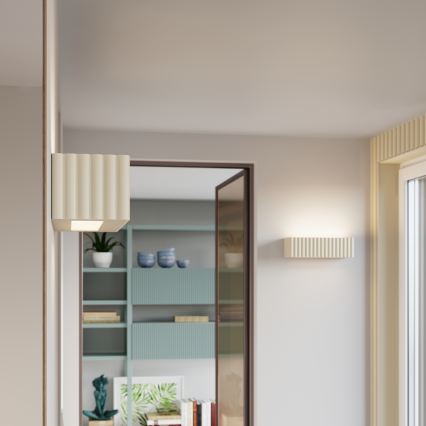 Wandleuchte RIGATA 1xE27/15W/230V Keramik/cremefarben