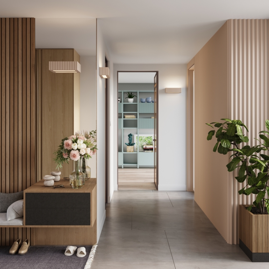 Wandleuchte RIGATA 1xE27/15W/230V Keramik/Taupe