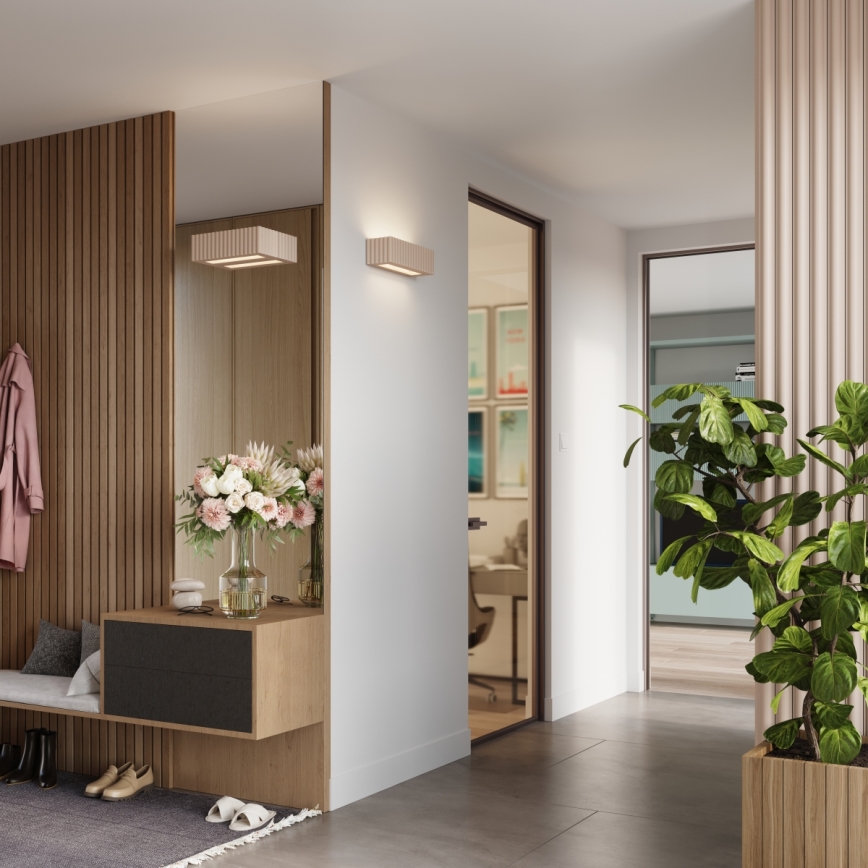 Wandleuchte RIGATA 1xE27/15W/230V Keramik/Taupe