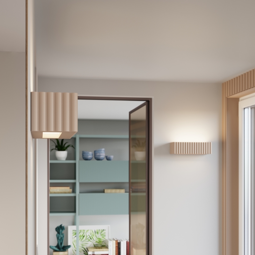 Wandleuchte RIGATA 1xE27/15W/230V Keramik/Taupe