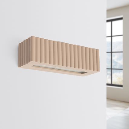 Wandleuchte RIGATA 1xE27/15W/230V Keramik/Taupe