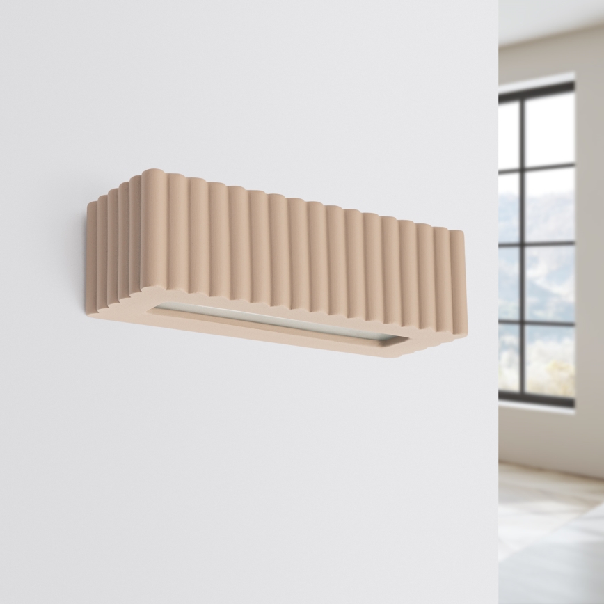 Wandleuchte RIGATA 1xE27/15W/230V Keramik/Taupe