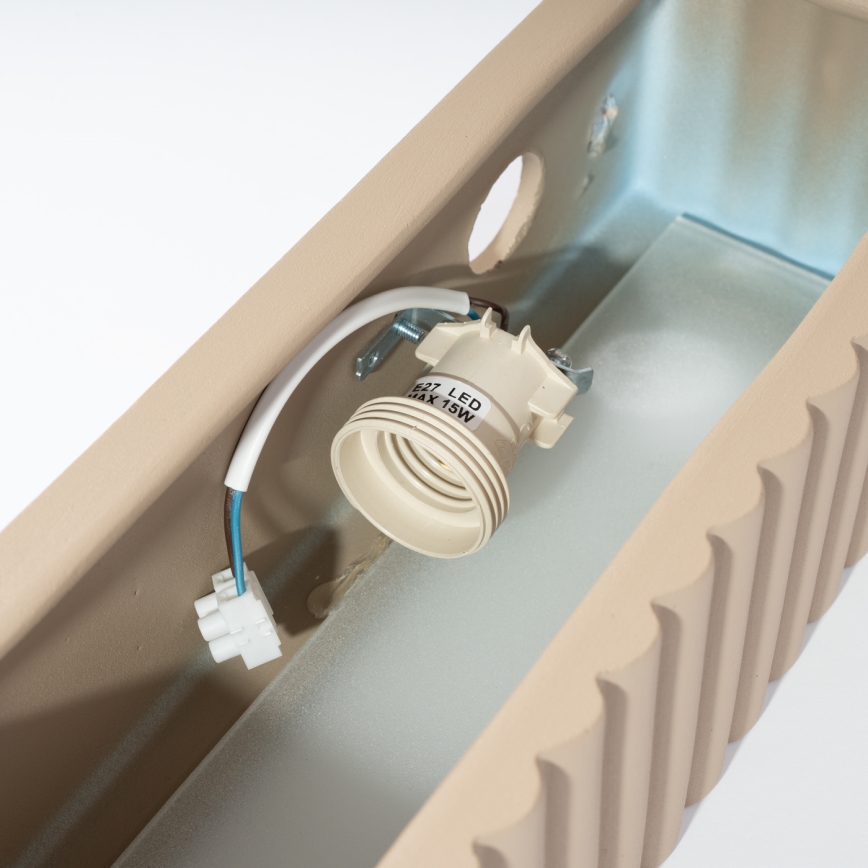 Wandleuchte RIGATA 1xE27/15W/230V Keramik/Taupe