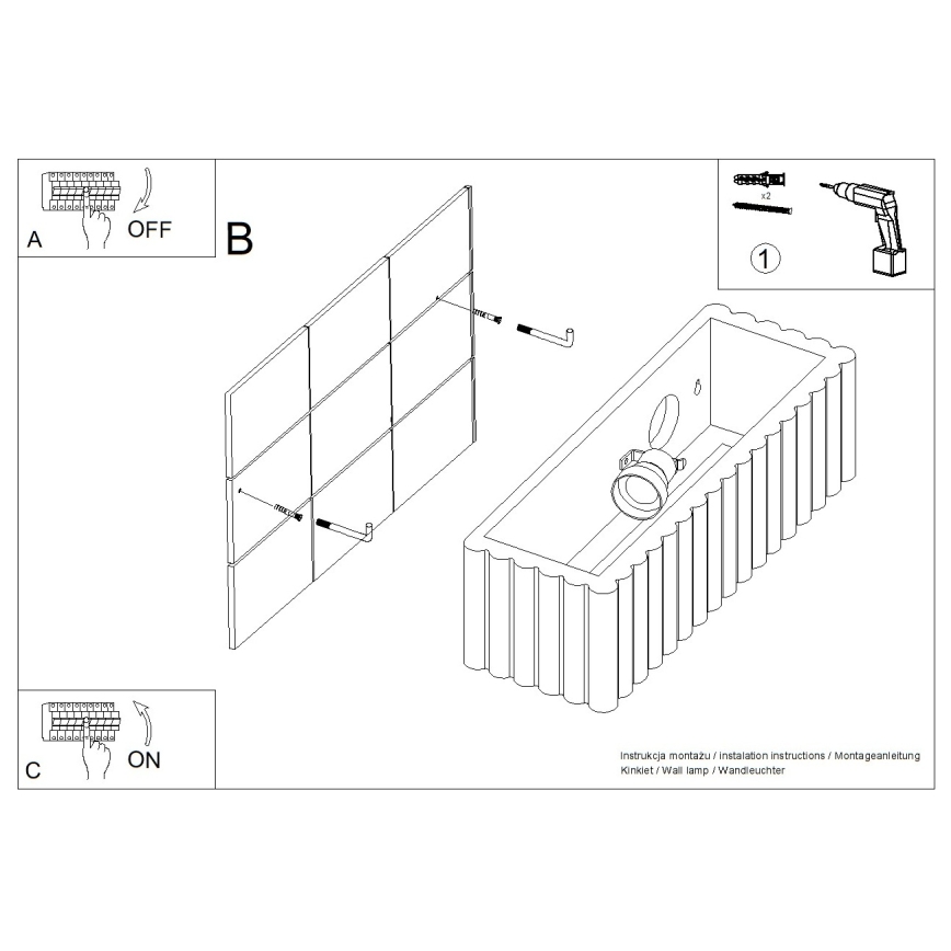 Wandleuchte RIGATA 1xE27/15W/230V Keramik/grün