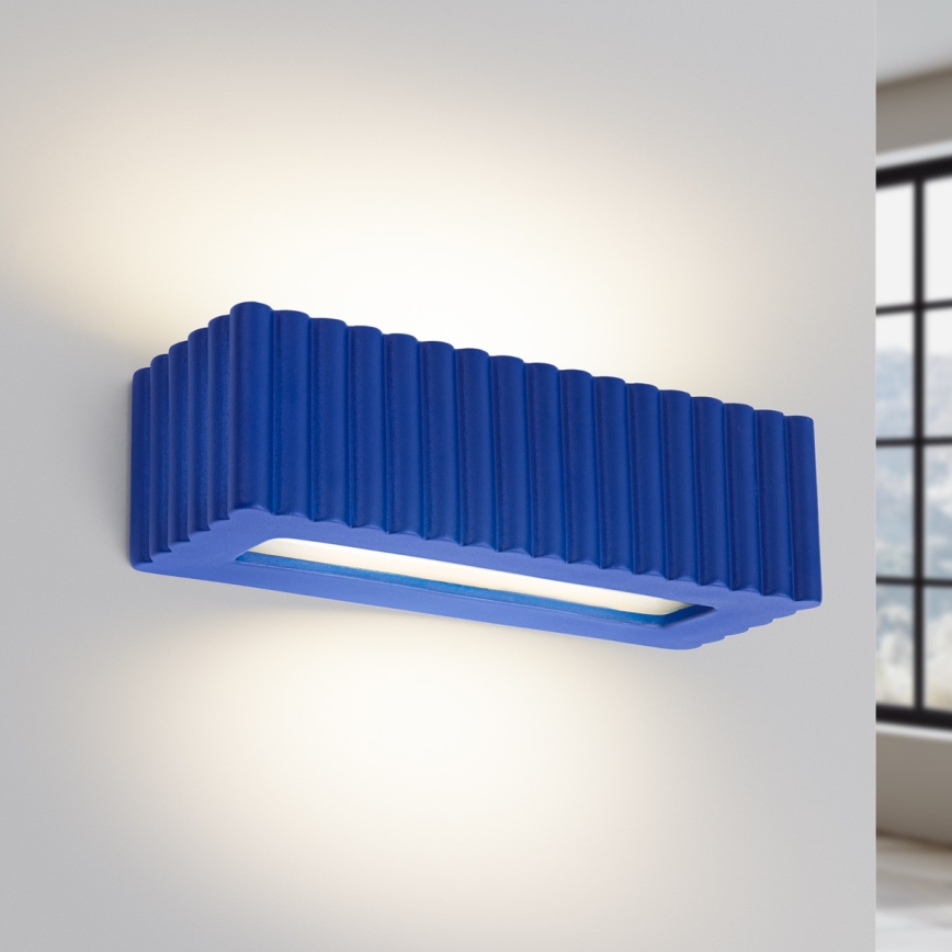 Wandleuchte RIGATA 1xE27/15W/230V Keramik/blau