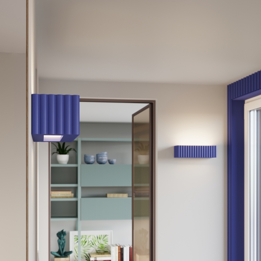 Wandleuchte RIGATA 1xE27/15W/230V Keramik/blau