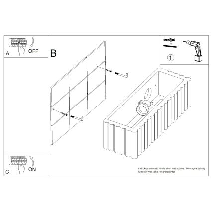 Wandleuchte RIGATA 1xE27/15W/230V Keramik/blau