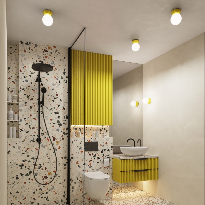 Badezimmer-Wandleuchte ZORI 1xG9/8W/230V IP44 gelb