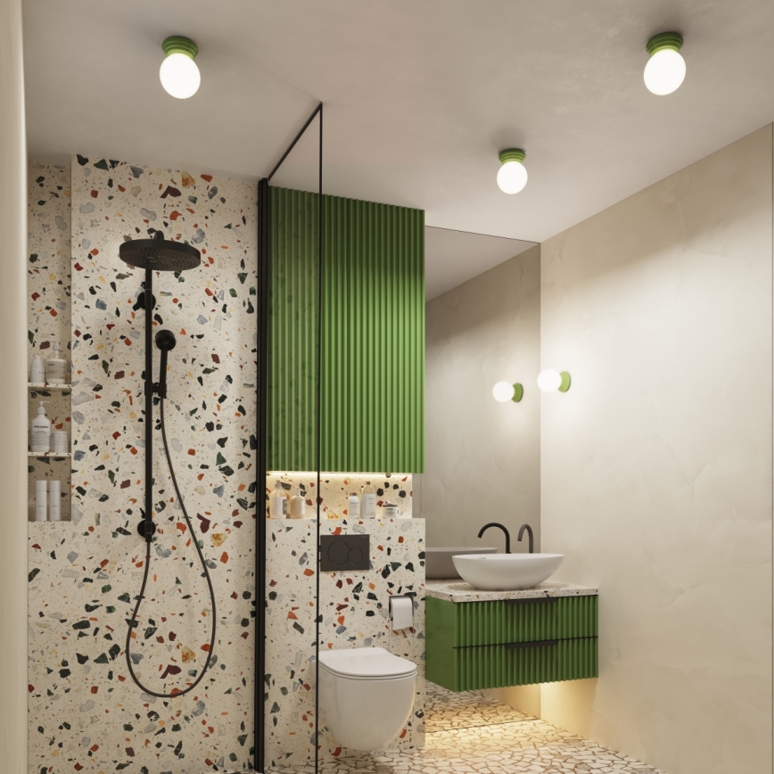 Badezimmer-Wandleuchte ZORI 1xG9/8W/230V IP44 grün