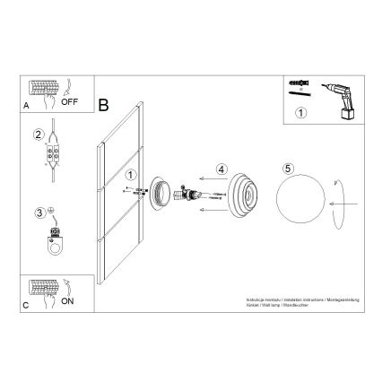 Badezimmer-Wandleuchte ZORI 1xG9/8W/230V IP44 blau