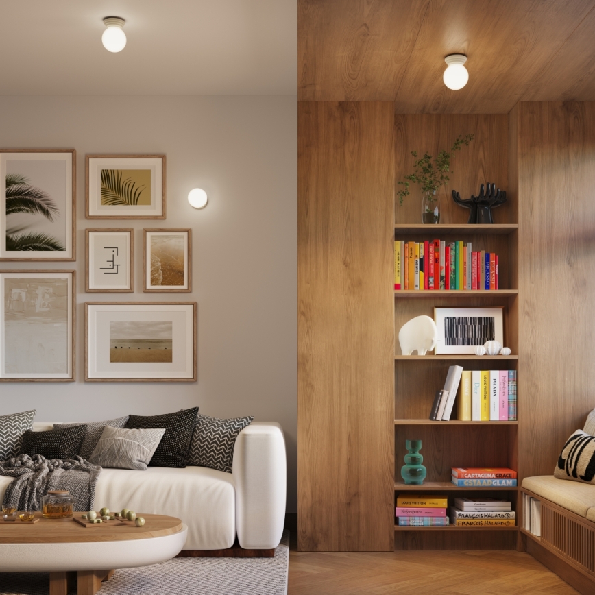 Badezimmer-Deckenleuchte ZORI 1xG9/8W/230V Ø 12 cm IP44 beige