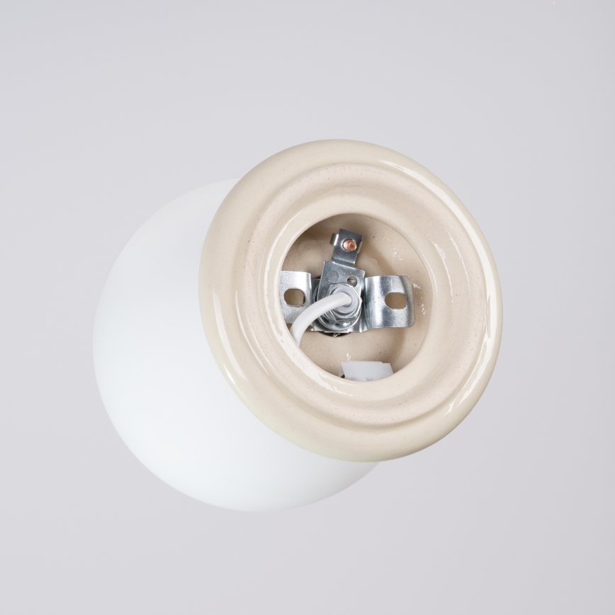 Badezimmer-Deckenleuchte ZORI 1xG9/8W/230V Ø 12 cm IP44 beige