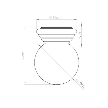 Badezimmer-Deckenleuchte ZORI, 1x G9/8W/230V, Ø 12 cm, IP44, Gelb