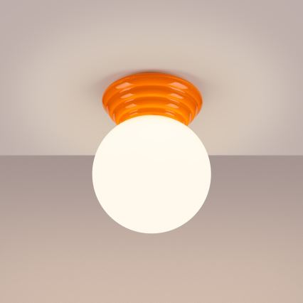 Badezimmer-Deckenleuchte ZORI 1xG9/8W/230V Ø 12 cm IP44 orange