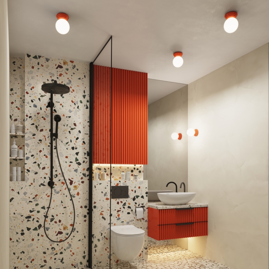 Badezimmer-Deckenleuchte ZORI 1xG9/8W/230V Ø 12 cm IP44 rosa