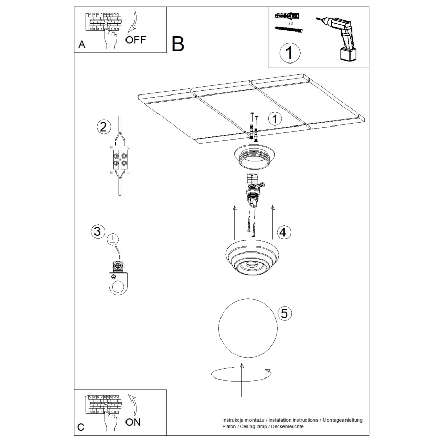 Deckenleuchte für Badezimmer ZORI 1xG9/8W/230V Ø 12 cm IP44 blau