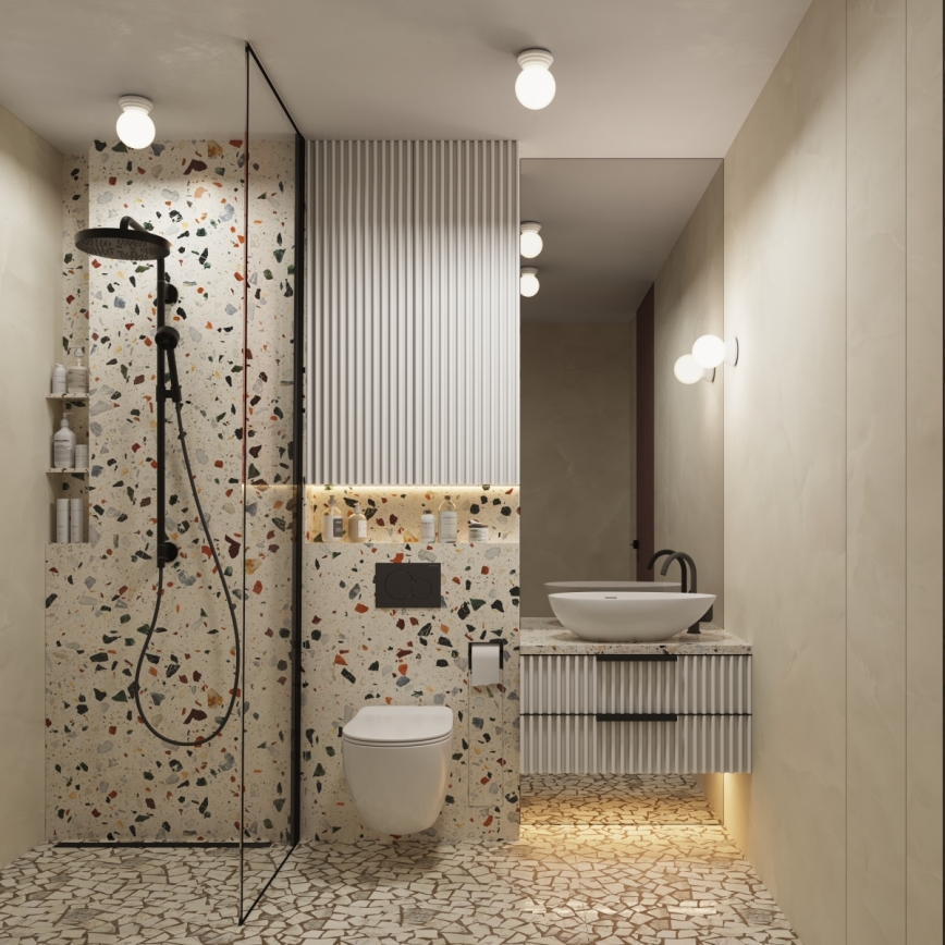 Badezimmer-Wandleuchte ZORI 1xG9/8W/230V IP44 weiß