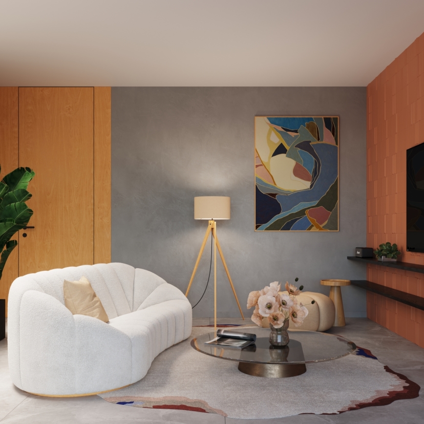 Stehleuchte NATT 1xE27/15W/230V Taupe