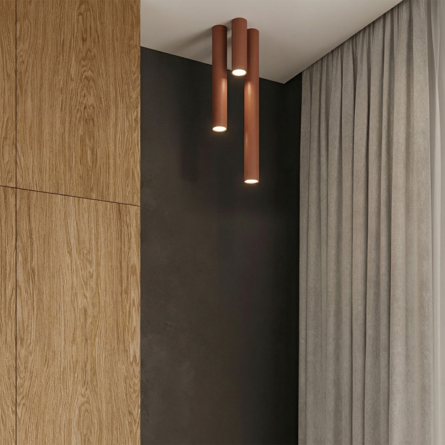 Spotleuchte LAGOS 1xGU10/10W/230V 10 cm braun