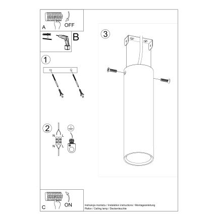 Deckenspot LAGOS 1xGU10/10W/230V 20 cm grün