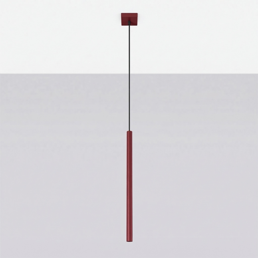 Pendelleuchte mit Kabel PASTELO 1xG9/8W/230V rot