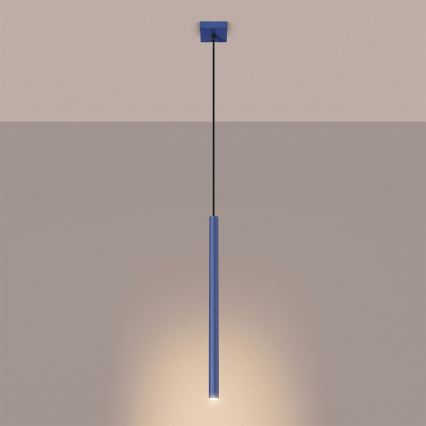Pendelleuchte an Kabel PASTELO 1xG9/8W/230V blau